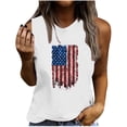 thumbnail image 2 of DailyTrove Women's Vintage American Flag Tank Top - Polyester Patriotic & Retro Wear, Stylish for Memorial Day, 2 of 5