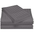 thumbnail image 5 of 1200 Thread Count 100% Cotton Stripe Sheet Set (Full, Gray), 5 of 5