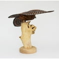 thumbnail image 7 of 12" Wooden Handmade Owl Figurine Statue Painted Handcrafted Sculpture Hoot Art Hand Carved Rustic Lodge Outdoor Home Decor Accent, 7 of 7