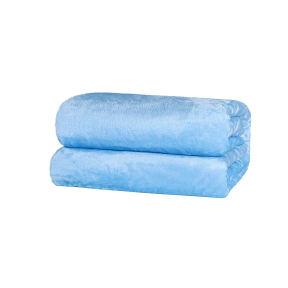 Solid Color Plush Throw Blanket, 100x150cm Super Soft Polyester Blanket for Couch