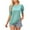 Green, variant on Fesfesfes T Shirt Women's Solid Round Neck Button Loose Casual Short Sleeved T-shirt Women's Short Sleeved Round Neck Top/shirt Womens Short Sleve Shirt S(US:4)