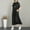 Black, variant on LADIGASU Women's Summer Short Sleeved Solid Color Loose Pocket Casual Dress Short Sleeved Lapel Dress