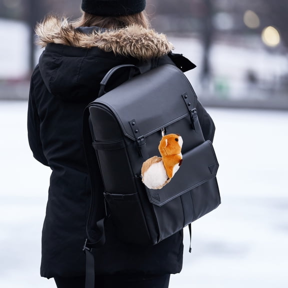 Worgeous Adorable Squirrel Design Key Ring Pendant Cute Plush Animal Keychain Charm Decorative Keychain Pendant For Bag Purse Backpack Handbag