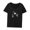 thumbnail image 3 of Camiseta para Mujer, Ropa de Verano, Camisetas de Verano para Mujer, para Viajes, Vacaciones Negro, 3 of 7