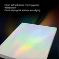thumbnail image 3 of Lot de 20 feuilles de papier autocollant holographique transparent, autocollant laser brillant pour imprimante à jet d'encre, 3 of 4
