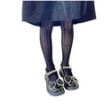 thumbnail image 3 of THDHVS Girls Socks,Socks for Girls,Girls Sheer Tights with Allover Mesh Patterns for Ultimate Breathability Footed Tights Are Ideal for Wear Under Dresses and Skirts Base Layer Black 5-8 Years, 3 of 4