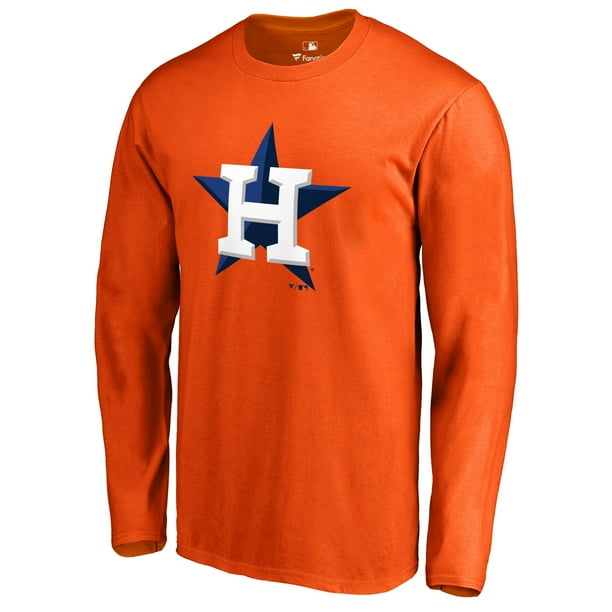 Houston Astros Secondary Color Primary Logo II Long Sleeve TShirt