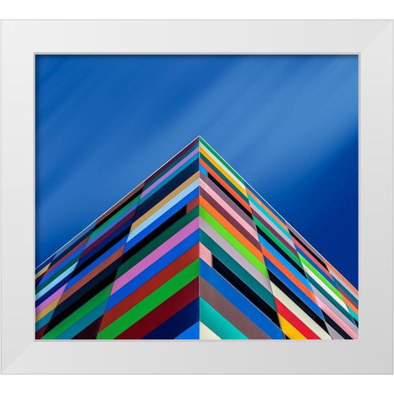 Novillo, Alfonso 13x12 White Modern Wood Framed Museum Art Print Titled - Color Pyramid