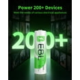 thumbnail image 2 of EBL AA Rechargeable Batteries 1.2V 2500mAh High Performance Pre-Charged AA Batteries - 8 Pack, 2 of 7