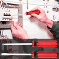 thumbnail image 3 of 9pcs Basic Tool Kit, Home Screwdriver Tool Kit | For Women Men Students, Tool Box With Tools Included, Small Tool Kit | For Diy, Household Repair, College Dorm Essentials, Black & Red, 3 of 5
