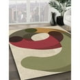 thumbnail image 2 of Ahgly Company Indoor Square Patterned Ginger Brown Green Area Rugs, 4' Square, 2 of 6