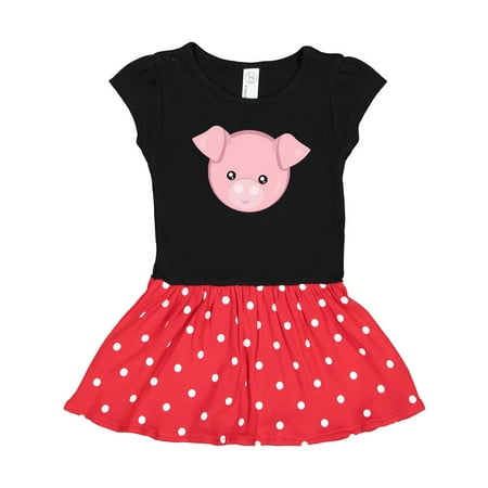 

Inktastic Cute Pig Little Pig Piggy Pink Pig Gift Toddler Girl Dress