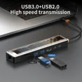 thumbnail image 3 of 8 In1 Transparent USB-C Docking Station Adapter with HDTV, USB3.0, PD Charging, SD/TF2.0, 100M Ports, 3 of 7