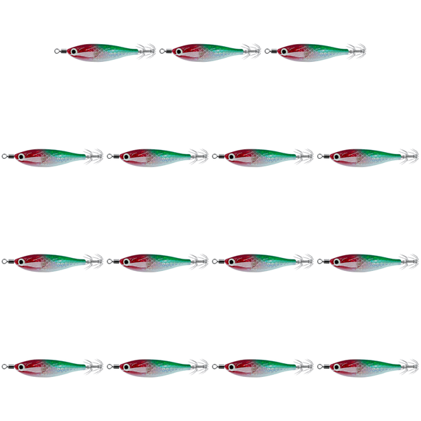 Anzuelo Calamar Luminoso Que Brilla en Cebo para Pesca Nocturna ( ) Rojo Y Verde
