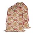 thumbnail image 2 of Christmas Bags Drawstring,Beige Christmas Gingerbread Man Pattern Large Xmas Christmas Gift Bags,Reusable for Xmas and New Year Party Favors and Supplies,27.6" X 19.7", 2 of 6