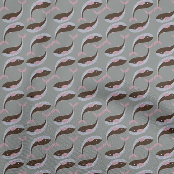 oneOone Rayon Brown Fabric Sea Diy Clothing Quilting Fabric Print Fabric By Yard 56 Inch Wide