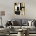 thumbnail image 3 of Stupell Industries Modern Black & Neutral Shapes Gold Floating Frame Canvas Art, 17 x 21, by Kippi Leonard, 3 of 8