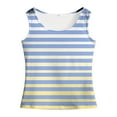 thumbnail image 4 of YDFCWXW Girl's Sports Striped Tank Tops, Summer Comfortable Quick-Dry T-Shirts, Funny Sleeveless Shirts (Light Blue, L), 4 of 5