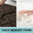 thumbnail image 4 of Buganda Memory Foam Bathroom Rugs, Large Size Ultra Soft and Absorbent Bath Mat, Thick Bath Rug Runner for Bathroom Floor, 47x24, Brown, 4 of 10