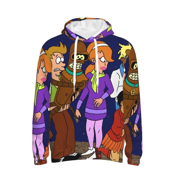 Futurama Trendy Cartoon Men'S Fleece Hooded Hoodie, hoodies for women men with pockets,Fall Fashion 2025 Pullover Sweaters Winter Clothes
