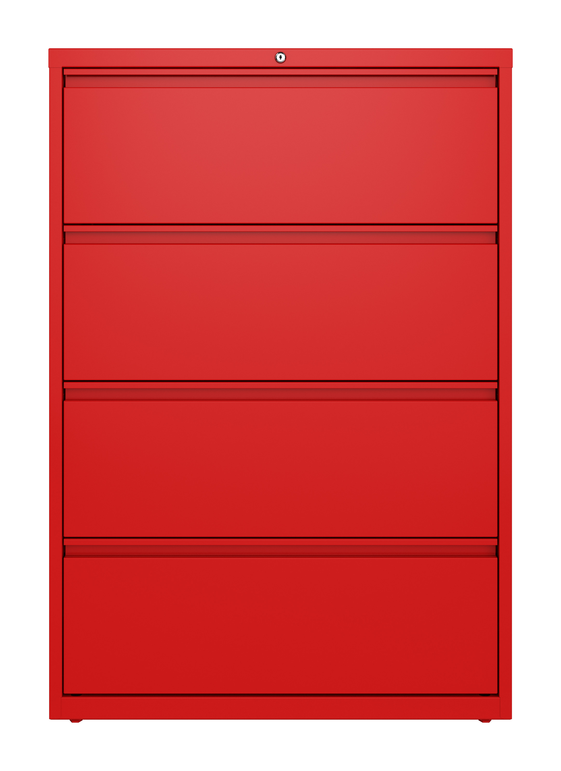 Hirsh 36 Inch Wide 4 Drawer Metal Lateral File Cabinet for Home and Office, Holds Letter, Legal and A4 Hanging Folders, Red - image 2 of 5