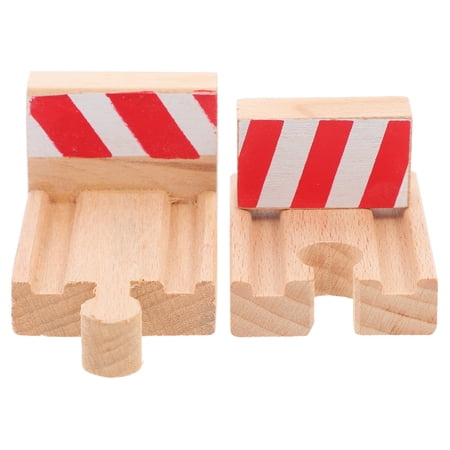 unbranded 2 Pcs Train Track Play Toy Model Trains Domino Tumble Child Beige