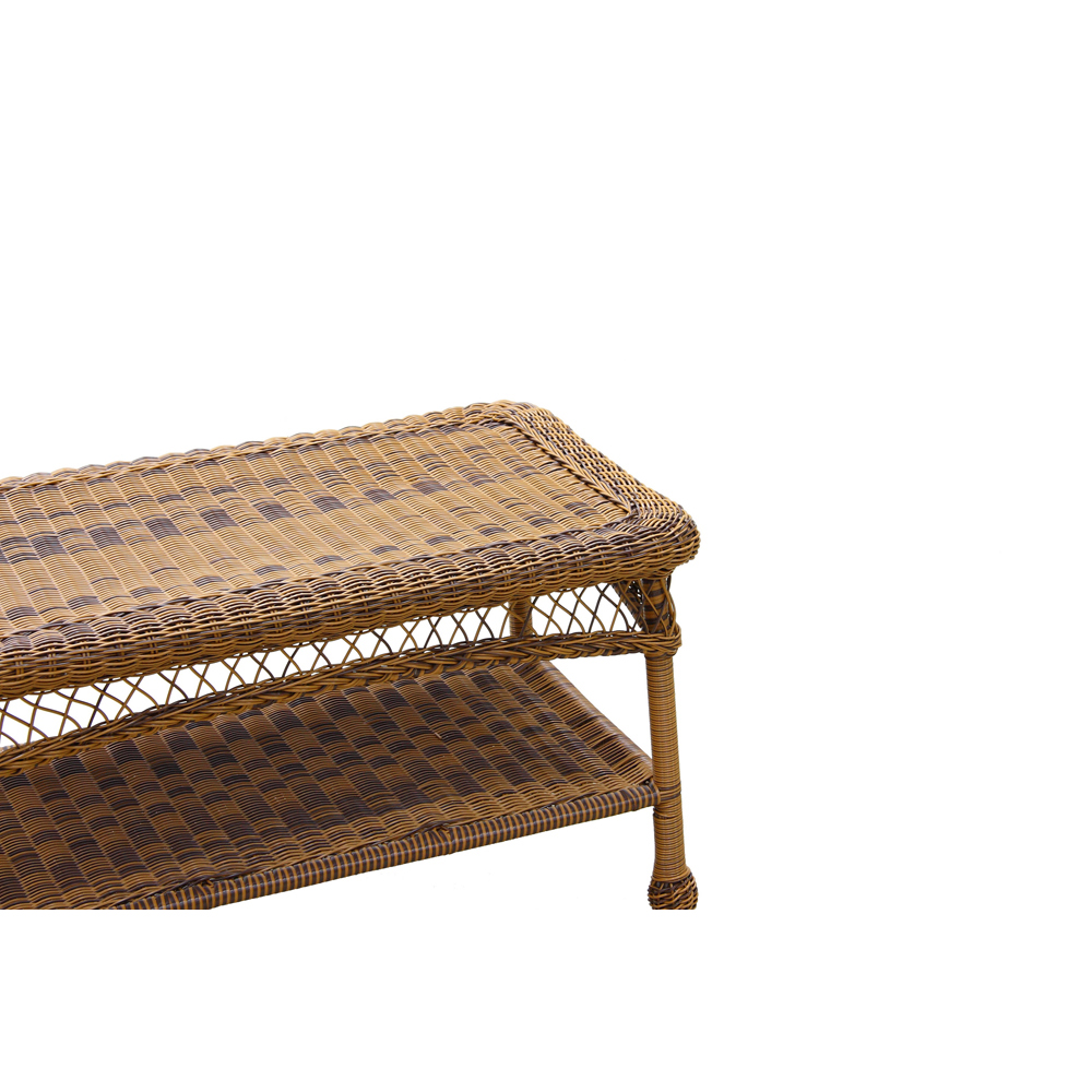 Jeco W00205 T Honey Wicker Patio Furniture Coffee Table Walmart Com Walmart Com