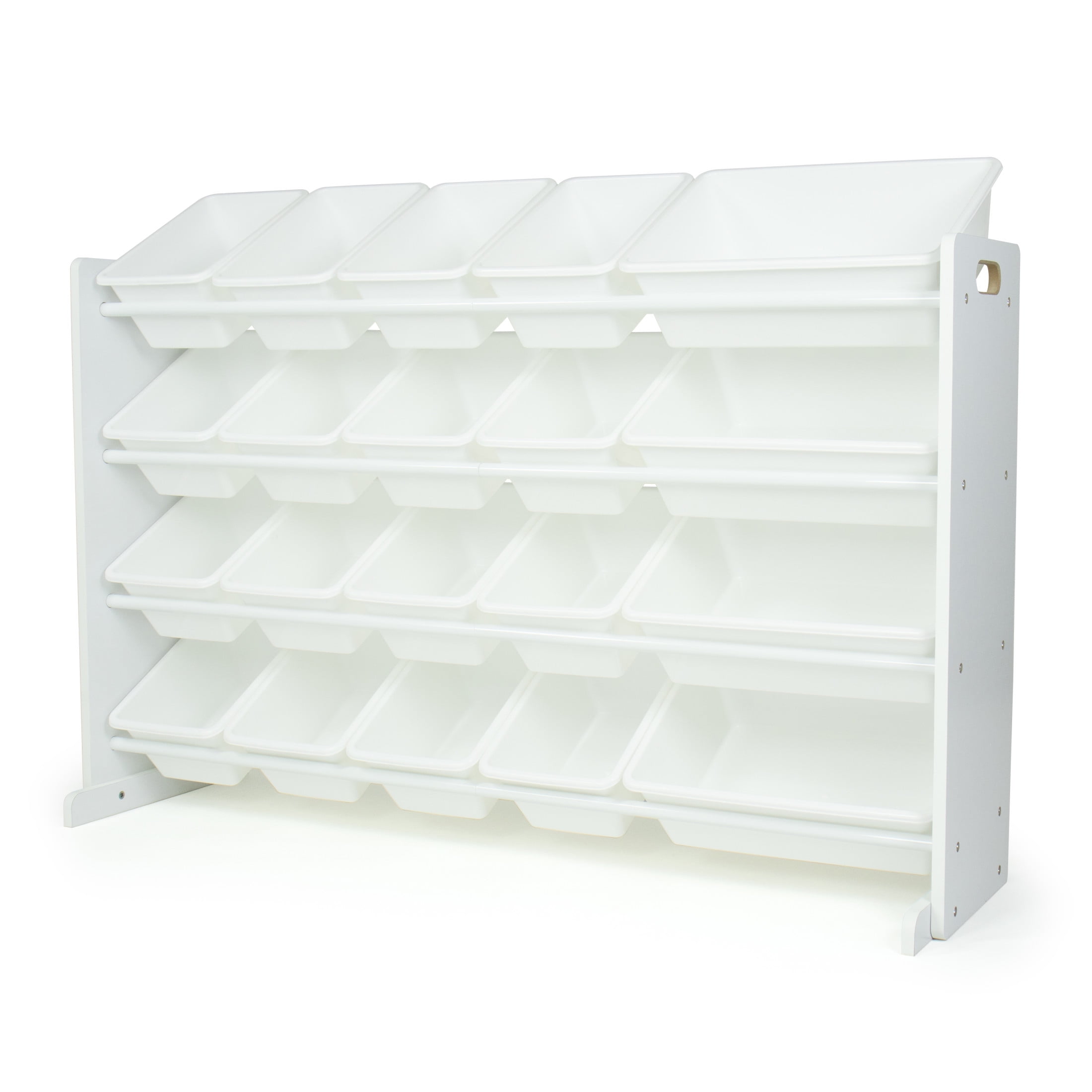 Humble Crew Extra Large Kids Toy Storage Organizer with 20 Plastic Storage Bins, White