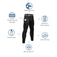 thumbnail image 3 of YUSHOW 2 Pack Mens Running Leggings Cool Dry Compression Tights for Men Base Layer Bottom Cycling Sports Pants for Workout Athletic Training Gym, 3 of 7