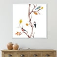 thumbnail image 2 of Little Birds Sitting On The Tree Branches IV 36 in x 36 in Framed Painting Canvas Art Print, by Designart, 2 of 5