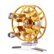 thumbnail image 2 of Carrete de pesca con mosca, herramientas totalmente metálicas, portátil, relación de transmisión 1:1, carrete manual, equipo de pesca Dorado, 2 of 9