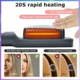 thumbnail image 6 of Electric Hot Comb Multifunctional Straight Hair Straightener Comb Negative Ion Anti-Scalding Styling Tool Straightening Brush Grey Purple US, 6 of 6
