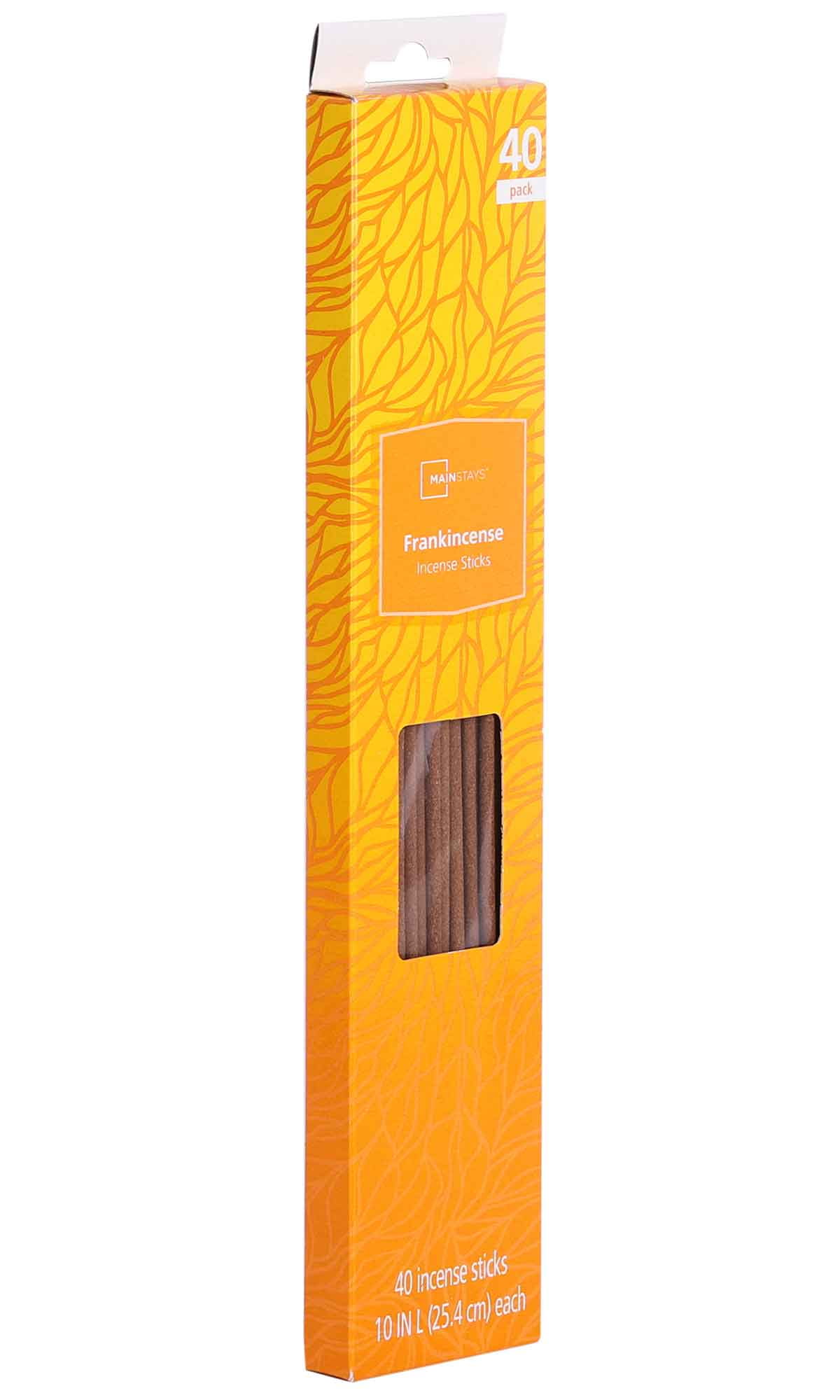 Mainstays Incense Sticks, Frankincense (Yellow), 40 Pack