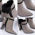 thumbnail image 4 of 1 par de botas cortas para mujer, botines de moda para dama, elegantes zapatos de tacón grueso, 4 of 8