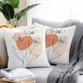 thumbnail image 2 of Abstract Floral Outdoor Pillow Covers Set of 2 Tiny Flower Waterproof Throw Pillow Case Decorative Square Cushion Cover for Patio Couch Garden Balcony, 24"x24", 2 of 9
