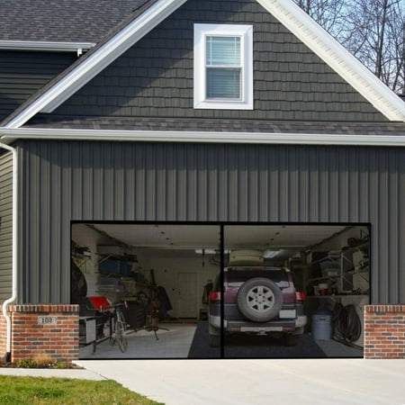 

Magnetic Garage Door Screen for Double Garage Doors 6.5x 13 FT- Reinforced Fiberglass Door Screen Screen Door