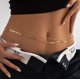 thumbnail image 1 of Lentejuelas doradas, cadena para la cintura del vientre, conjunto de bikini sexy, arnés, cuentas, cadena para el cuerpo, joyería bohemia para mujeres y niñas, 2 piezas., 1 of 5