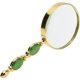 thumbnail image 1 of Lente de vidrio óptico con mango de jade de mano utilizada para identificación de joyas, lectura y sellos, 1 of 5