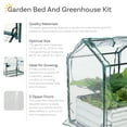 thumbnail image 3 of Sunnydaze Steel Raised Garden Bed with PVC Greenhouse Cover - Clear - 2' x 2', 3 of 8