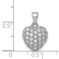 thumbnail image 3 of Sterling Silver Rhodium-plated CZ Micro pav� Heart Pendant Q-QP4446, 3 of 4