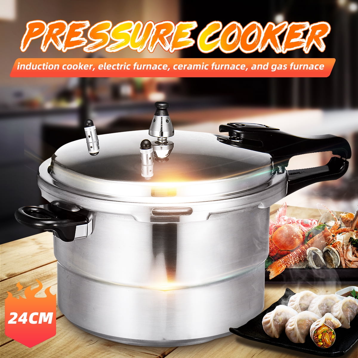 6.6-Quart Aluminum Alloy Pressure Cooker Stovetop Fast ...
