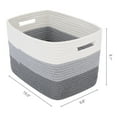 thumbnail image 3 of Unique Bargains Storage Basket with Handles Gray 15*9.8*9.1in, 3 of 5