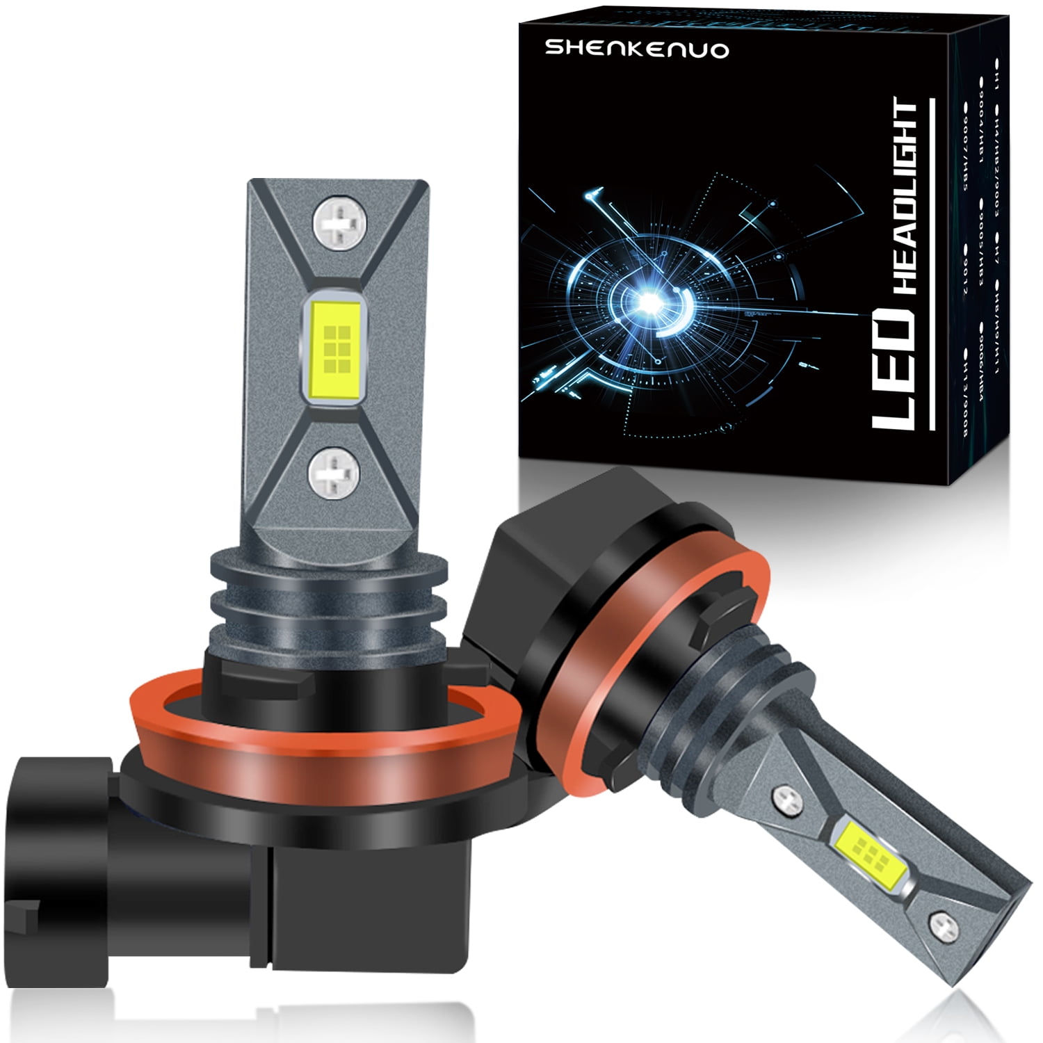 H8 H9 H11 LED Headlight Bulbs H11 High/Low Beam Fog Light 80W 6000LM