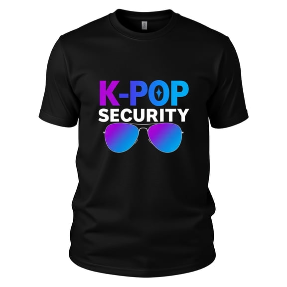 Kpop Security Sunglasses Graphic Unisex Short Sleeve Cotton Tee For Kids Funny Cute Style Holiday Occasion Gift