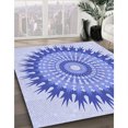 thumbnail image 2 of Ahgly Company Indoor Rectangle Patterned Heavenly Blue Area Rugs, 8' x 10', 2 of 6