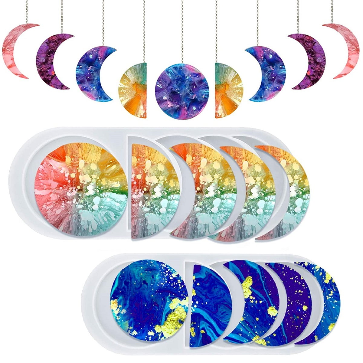 Sun moon eclipse mold casting concrete plaster mold 11" x 3/4" thick Beeldhouwen en keramiek