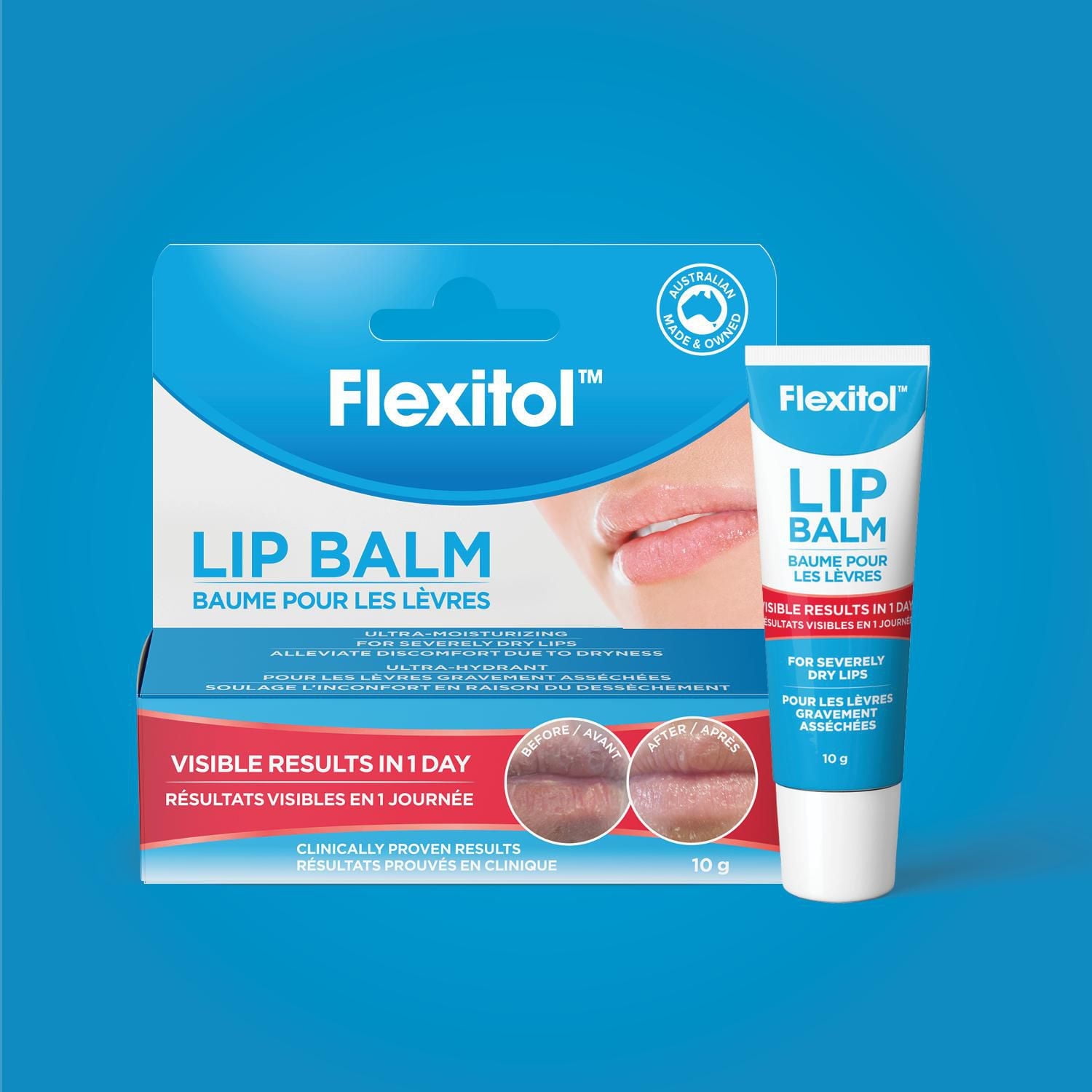 Baume pour les lèvres de Flexitol, Le meilleur baume pour les lèvres sèches et gercées au Canada