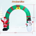 thumbnail image 7 of 10 FT Christmas Inflatable Archway with Santa and Snowman, LED-Lit Holiday Decor, Waterproof Polyester,Ideal for Outdoor, Lawn, Garden, Yard, Party Holiday Decorations, 7 of 7