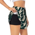 thumbnail image 3 of Lsque Flying Swans Printed Women's Running Shorts with Liner Pockets,Elastic Quick Dry Workout Athletic Gym Yoga Shorts,Womens High Waist Shorts-Medium, 3 of 9