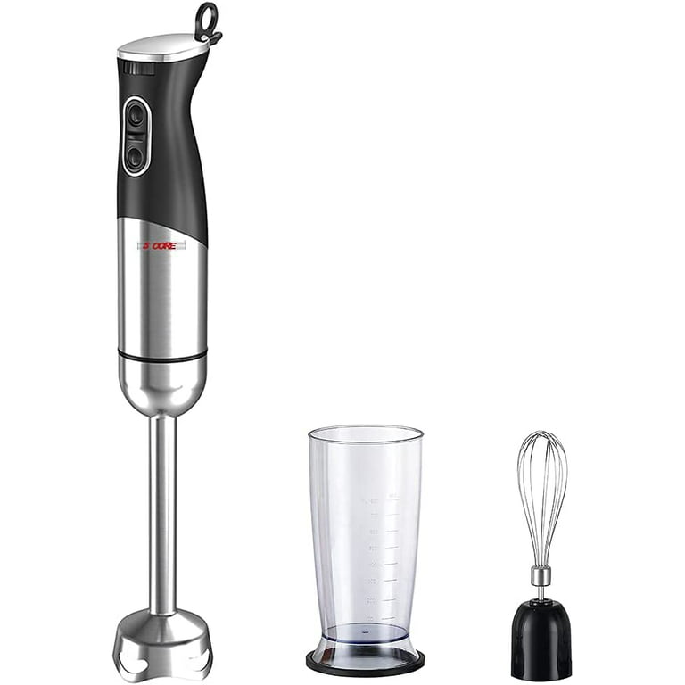 5 Core Immersion Hand Blender 500W Multifunctional Powerful Electric  Handheld Blender 8 Variable speed Emersion Hand Mixer Stick BPA Free HB  1510 RED